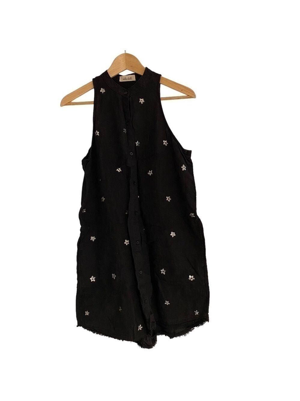 BELLA DAHL black linen dress - size small*